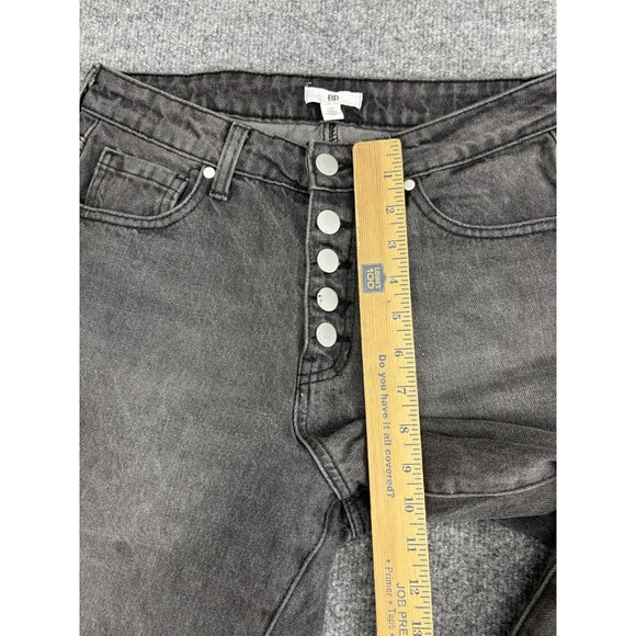 BP. High Rise Mom Jeans Womens 27 Gray Charcoal Wash Button Fly 100% Cotton - Picture 4 of 10